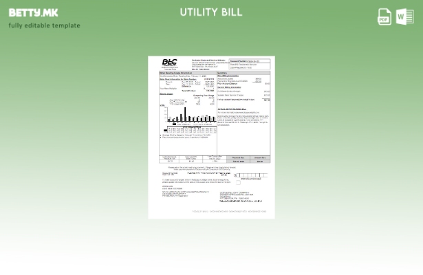 Модерен стил USA DLC шаблон за комунални сметки
